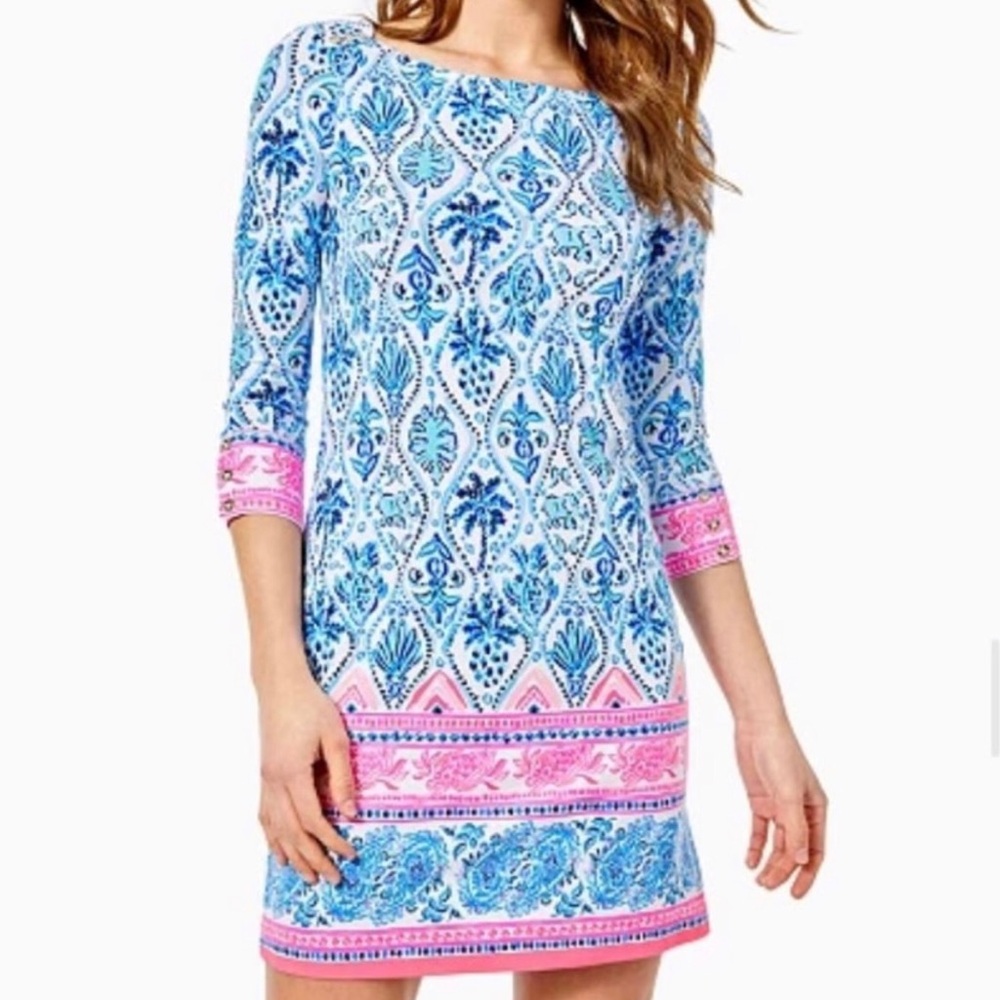 NWOT Lilly Pulitzer UPF 50+ Sophie 3/4 Sleeves Mini Dress. Size M